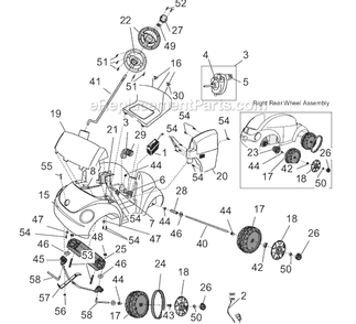 Page A Diagram and Parts List for C3491  Power Wheels Ride-On Cars